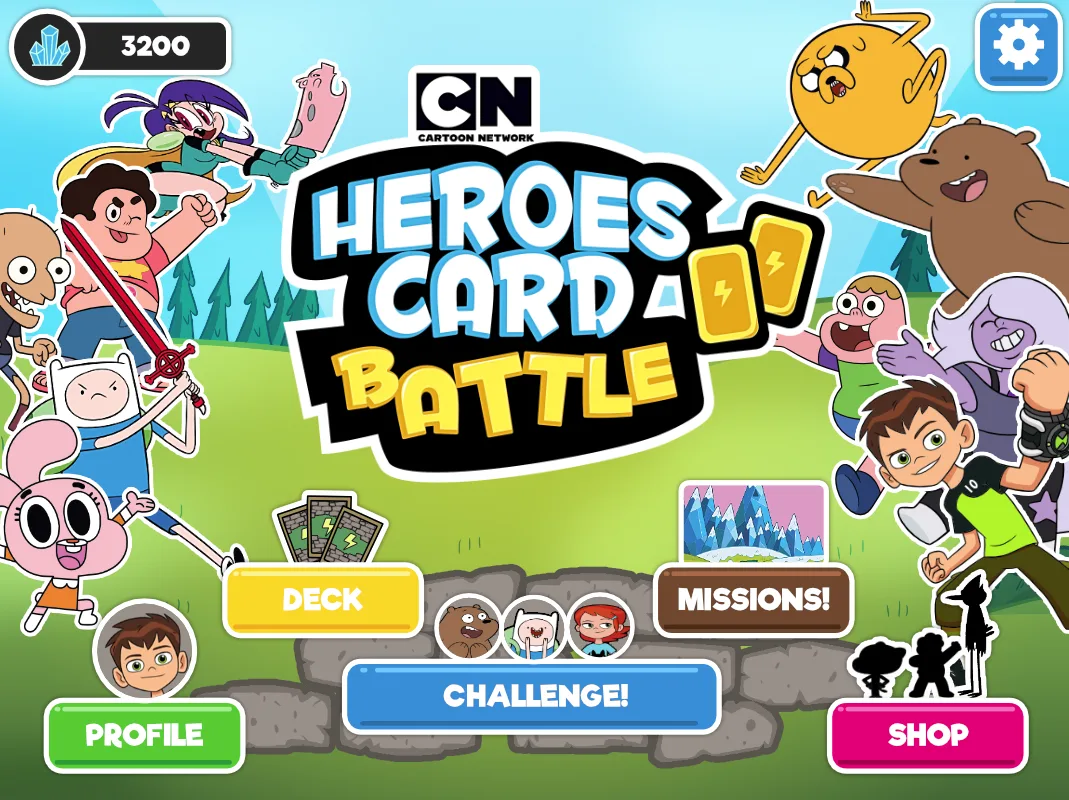 Schermata principale di Cartoon Network Heroes Card Battle